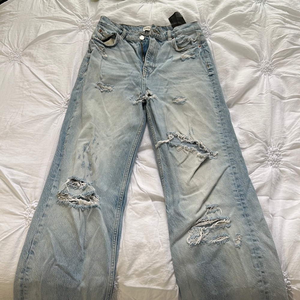 90s full length Zara light wash jeans